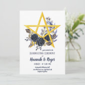 Gothic Wiccan Pentagramm Handfasting Invitati Einladung (Stehend Vorderseite)
