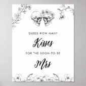 Gothic Wie viele Kisses Brautparty Game Poster (Vorne)