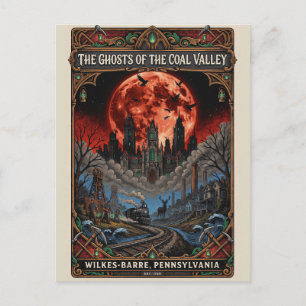 Gothic Wilkes-Barre, PA Kunst Vintage Horror Rei Postkarte