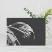 Gothic Wilting Flower Photo Reprint Einladung (Stehend Vorderseite)
