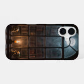 Gothic Window and Moon Library Case iPhone 16 Hülle (Rückseite (Horizontal))