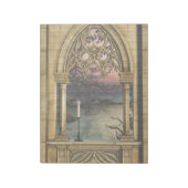 Gothic Window Elegant Stationery Notepad Notizblock (Rotiert)