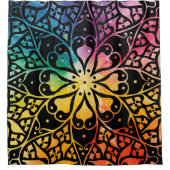 Gothic Window Rainbow Pride Duschvorhang (Vorderseite)