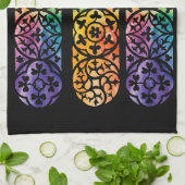 Gothic Window Rainbow Pride Geschirrtuch (Gefaltet)