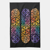 Gothic Window Rainbow Pride Geschirrtuch (Vertikal)
