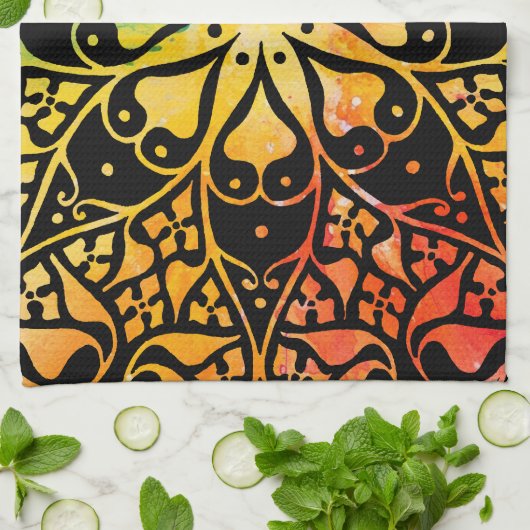 Gothic Window Rainbow Pride Geschirrtuch (Gefaltet)