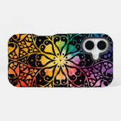 Gothic Window Rainbow Pride iPhone 16 Hülle (Rückseite (Horizontal))