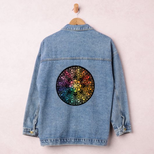 Gothic Window Rainbow Pride Jeansjacke (Hangar)