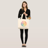 Gothic Window Rainbow Pride Jumbo Stoffbeutel (Vorderseite (Model))