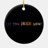 Gothic Window Rainbow Pride Keramik Ornament (Hinten)