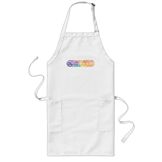 Gothic Window Rainbow Pride Lange Schürze (Vorne)