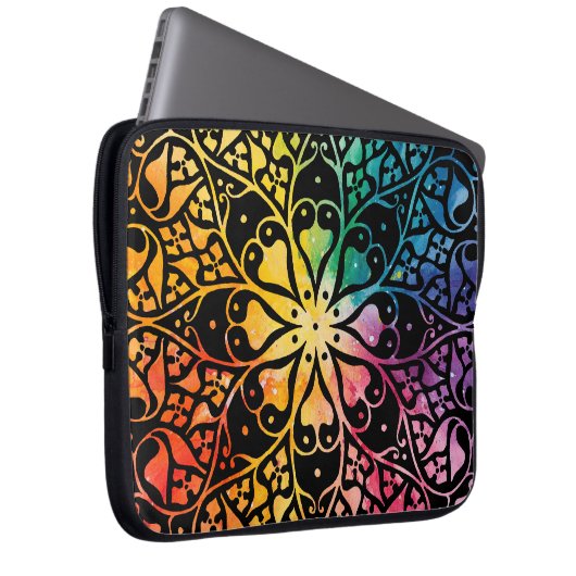 Gothic Window Rainbow Pride Laptopschutzhülle (Vorne Rechts)