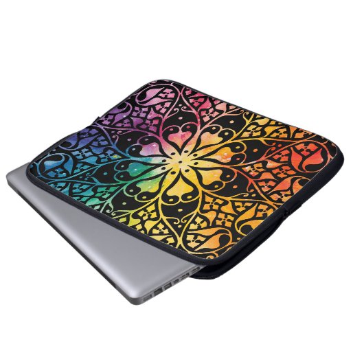 Gothic Window Rainbow Pride Laptopschutzhülle (Vorne Knopf)