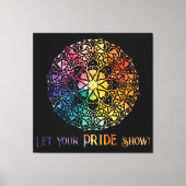 Gothic Window Rainbow Pride Leinwanddruck (Vorderseite)