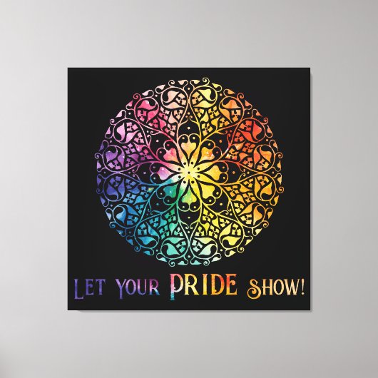Gothic Window Rainbow Pride Leinwanddruck (Vorderseite)