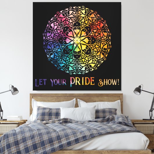 Gothic Window Rainbow Pride Leinwanddruck (Insitu (Schlafzimmer))