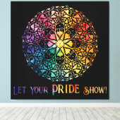 Gothic Window Rainbow Pride Leinwanddruck (Insitu (Holzboden))