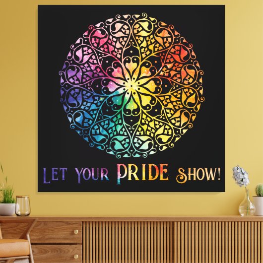 Gothic Window Rainbow Pride Leinwanddruck (Insitu (Wohnzimmer))