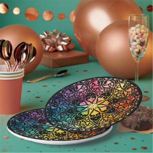 Gothic Window Rainbow Pride Pappteller