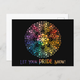 Gothic Window Rainbow Pride Postkarte