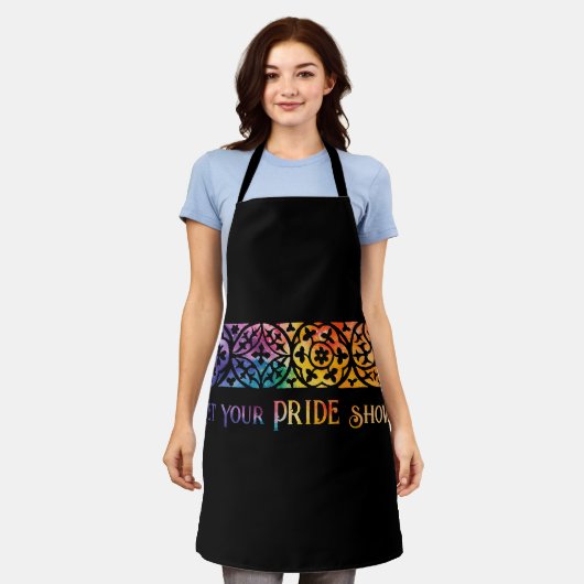 Gothic Window Rainbow Pride Schürze (Getragen)