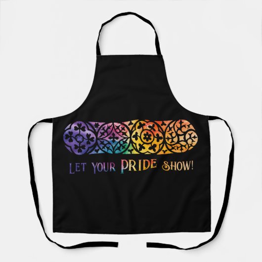 Gothic Window Rainbow Pride Schürze (Vorderseite)