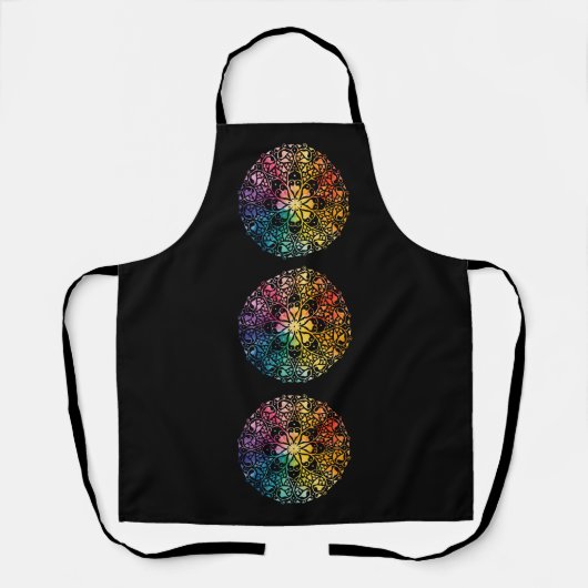 Gothic Window Rainbow Pride Schürze (Vorderseite)