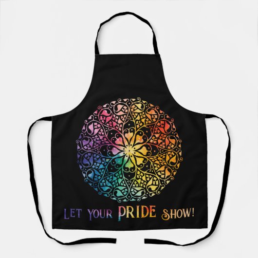 Gothic Window Rainbow Pride Schürze (Vorderseite)