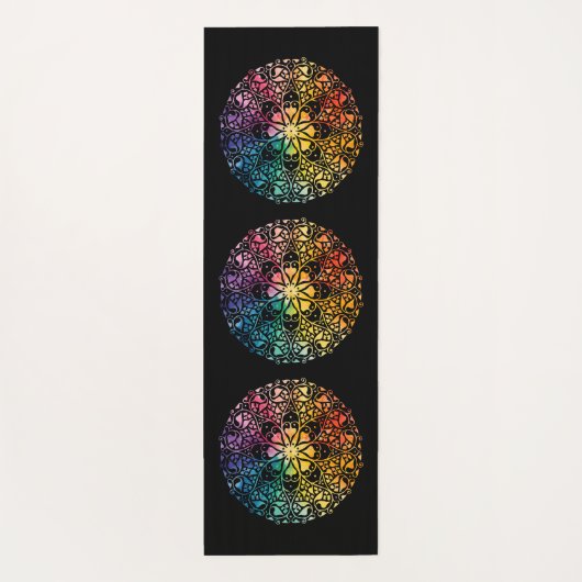 Gothic Window Rainbow Pride Yogamatte (Rückseite)
