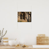 Gothic Window Schatten Impressionist Ölmalerei Poster (Küche)