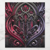 Gothic Wine Bottle Label Weinetikett (Einzelnes Label)