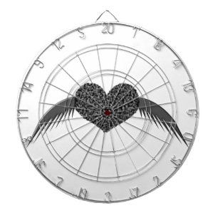 Gothic Winged Liebe Heart Dart Board Dartscheibe