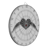 Gothic Winged Liebe Heart Dart Board Dartscheibe (Vorderseite Links)