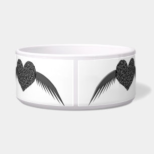 Gothic Winged Liebe Heart Dog Bowl Napf