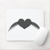Gothic Winged Liebe Heart Mousepad (Mit Mouse)