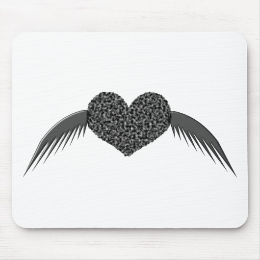 Gothic Winged Liebe Heart Mousepad (Vorne)