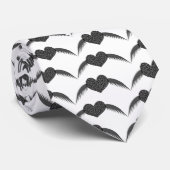 Gothic Winged Liebe Herz Krawatte (Gerollt)