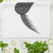Gothic Winged Liebe Herz Küchentuch (Gefaltet)