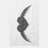 Gothic Winged Liebe Herz Küchentuch (Vertikal)