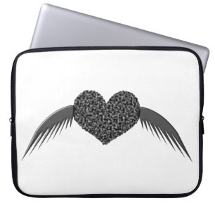 Gothic Winged Liebe Herz Laptop Bag Laptopschutzhülle