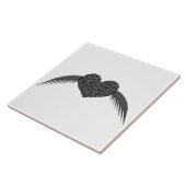 Gothic Winged Liebe Herz Tile Fliese (Seite)