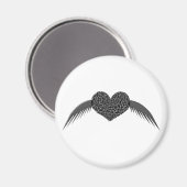 Gothic Winged Liebe Herzmagnet Magnet (Vorderseite/Rückseite)