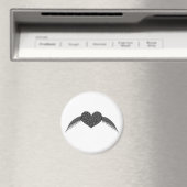 Gothic Winged Liebe Herzmagnet Magnet (In Situ (Geschirrspüler))