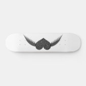 Gothic Winged Liebe Herzskateboard Skateboard (Horizontal)