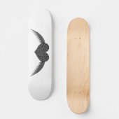 Gothic Winged Liebe Herzskateboard Skateboard (Vorderseite)