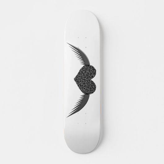 Gothic Winged Liebe Herzskateboard Skateboard (Vorne)