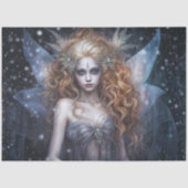 Gothic Winter Fairy – Ice Enchantress Fantasy Seidenpapier (Vorderseite)
