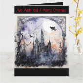 Gothic Wir wünschen dir frohe Weihnachten Karte (Gelbe Blume)