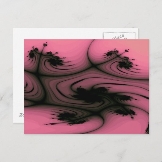 Gothic Wirbel Postkarte (Vorne/Hinten)