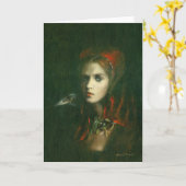 Gothic Witch Greetings Card Karte (Gelbe Blume)